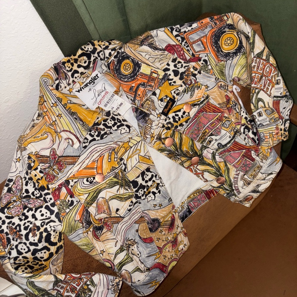Lainey Wilson Wrangler Graphic Patchwork Jacket
